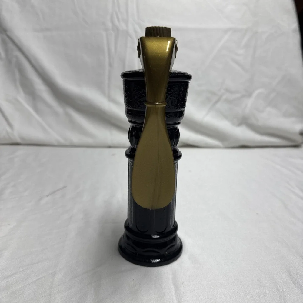 Vintage Avon Hand Water Pump Glass Decanter Leather After Shave Lotion Full